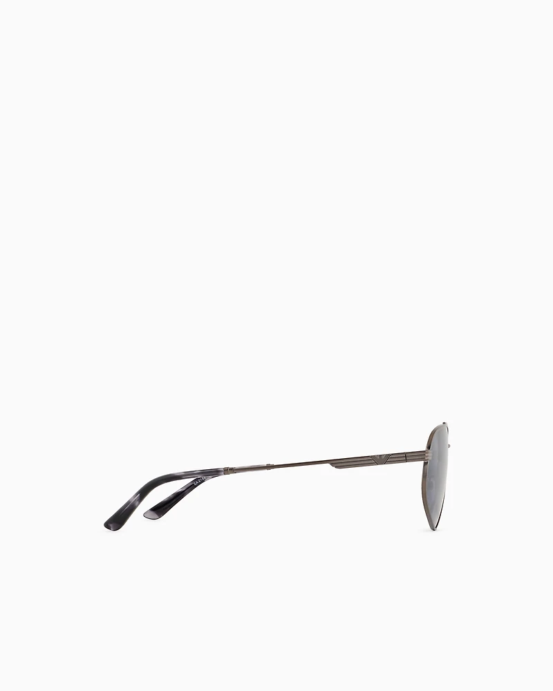 Emporio Armani - Men’s aviator sunglasses, Man, Grey, Size: 59L