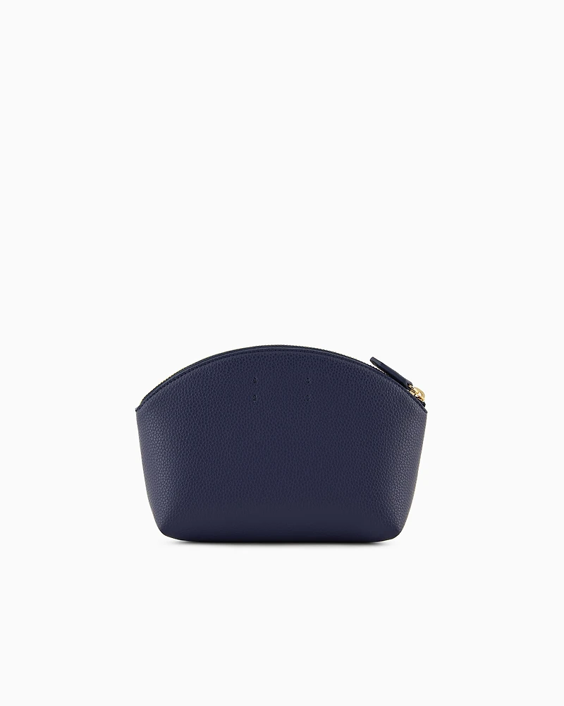 Emporio Armani - MyEA deer-print washbag, Woman, Blue, Size: TU