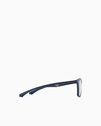 Emporio Armani - Men’s square sunglasses, Man, Blue, Size: 53L