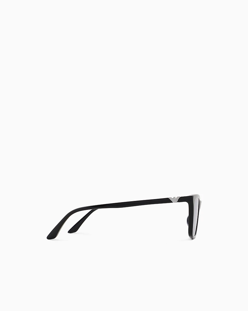 Emporio Armani - Women’s rectangular sunglasses, Woman, Black, Size: 55L