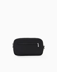 Emporio Armani - ASV recycled nylon washbag, Man, Black, Size: TU