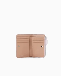 Emporio Armani - Deer-print MyEA wallet with coin purse, Woman, Pink, Size: TU