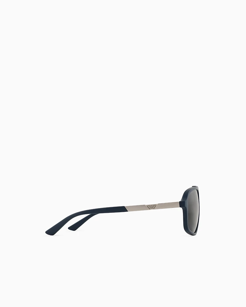 Emporio Armani - Men’s aviator sunglasses, Man, Blue, Size: 59L