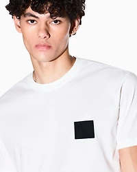 Armani Exchange - Regular fit T-shirt with patch, Man, White, Size: