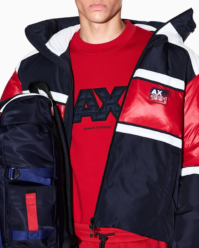 Armani Exchange - Sweatshirt with maxi logo, Man, Red, Size:
