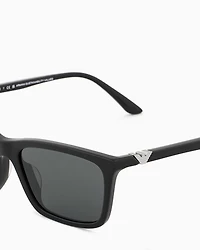 Emporio Armani - Women’s rectangular sunglasses, Woman, Black, Size: 55L