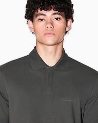 Armani Exchange - Regular fit polo shirt with tone-on-tone logo, Man, Green, Size: