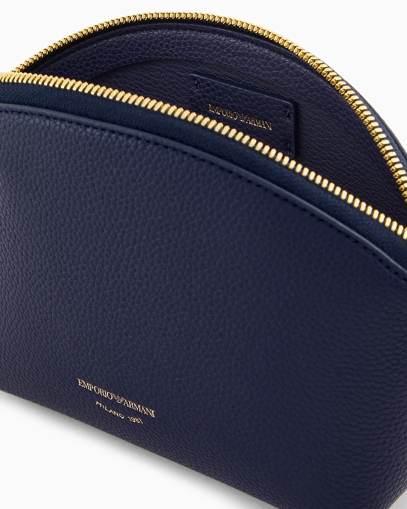 Emporio Armani - MyEA deer-print washbag, Woman, Blue, Size: TU