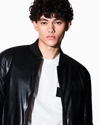 Shiny fabric bomber jacket