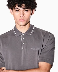 Armani Exchange - Regular fit polo shirt stretch jersey, Man, Grey, Size: