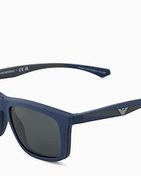Emporio Armani - Men’s square sunglasses, Man, Blue, Size: 53L