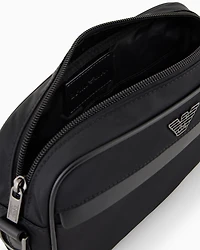 Emporio Armani - ASV recycled nylon washbag, Man, Black, Size: TU