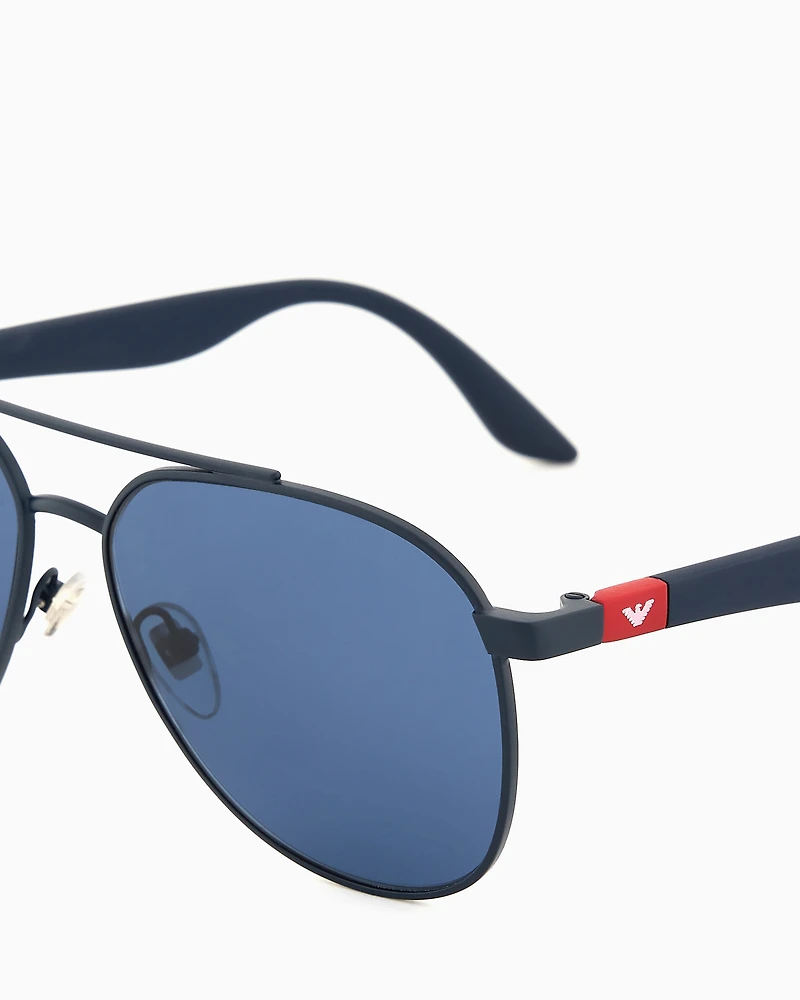 Emporio Armani - Boy’s aviator sunglasses, Boy, Blue, Size: 53L