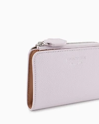 Emporio Armani - Deer-print MyEA wallet with coin purse, Woman, Pink, Size: TU
