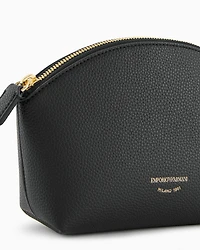 Emporio Armani - MyEA deer-print washbag, Woman, Black, Size: TU