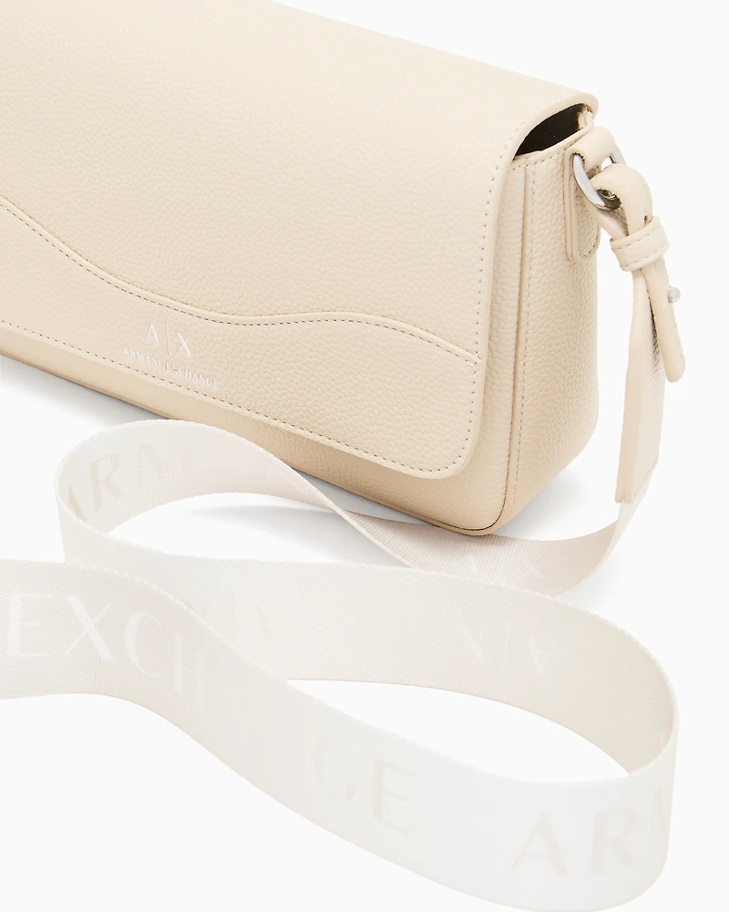 Armani Exchange - Allover logo shoulder bag, Woman, Beige, Size: TU