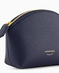 Emporio Armani - MyEA deer-print washbag, Woman, Blue, Size: TU
