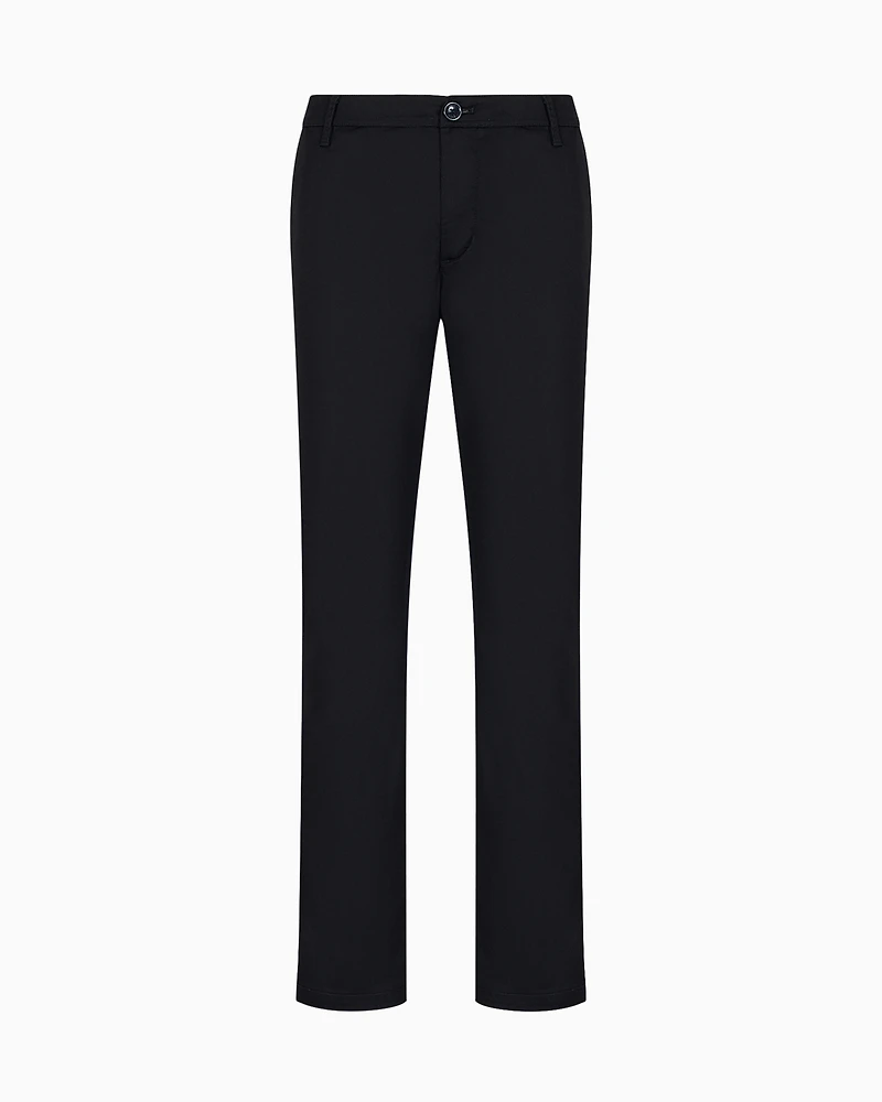 Armani Exchange - Regular fit gabardine trousers, Man, Black, Size: