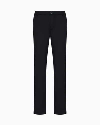 Armani Exchange - Regular fit gabardine trousers, Man, Black, Size:
