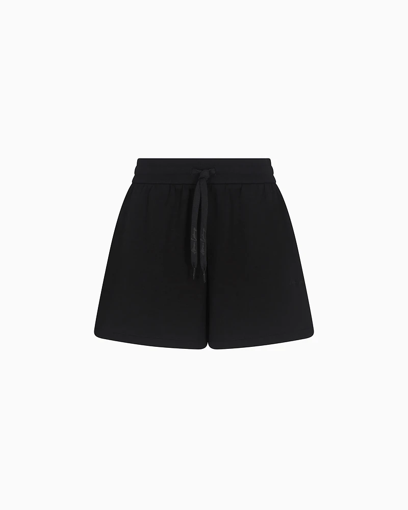 Armani Exchange - Logo sweatshirt shorts, Woman, Black, Size:
