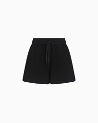 Armani Exchange - Logo sweatshirt shorts, Woman, Black, Size: