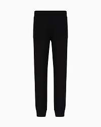 Emporio Armani - Modal-blend jersey-fleece joggers, Man, Black, Size: