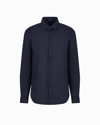Armani Exchange - Regular fit cotton shirt, Man, Navy Blue, Size: