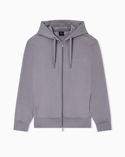 Armani Exchange - Basic zip-up hoodie, Man, Grey, Size: