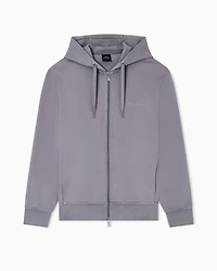 Armani Exchange - Basic zip-up hoodie, Man, Grey, Size: