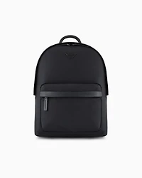 Emporio Armani - ASV recycled nylon backpack, Man, Black, Size: TU