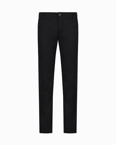 Armani Exchange - Cotton poplin chino trousers, Man, Black, Size:
