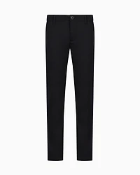 Armani Exchange - Cotton poplin chino trousers, Man, Black, Size: