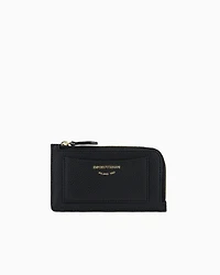 Emporio Armani - MyEA deer-print card holder with wrap-around zip, Woman, Black, Size: TU