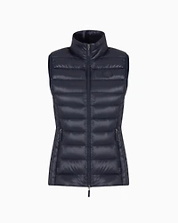 Armani Exchange - Sleeveless Padded Down Jacket, Woman, Navy Blue, Size: