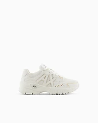 Armani Exchange - Chunky sneakers with contrasting inserts, Woman, White, Size: