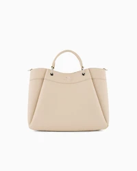 Armani Exchange - Large handbag with degradè shoulder strap, Woman, Beige, Size: TU