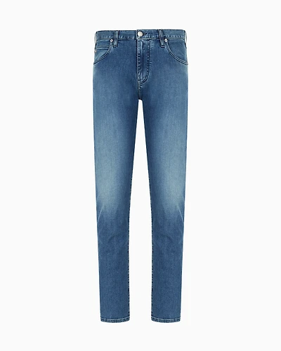Emporio Armani - J45 Regular-fit jeans comfort-twill denim, Man, Blue, Size: