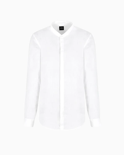 Armani Exchange - Classic Shirts, Man, White, Size: