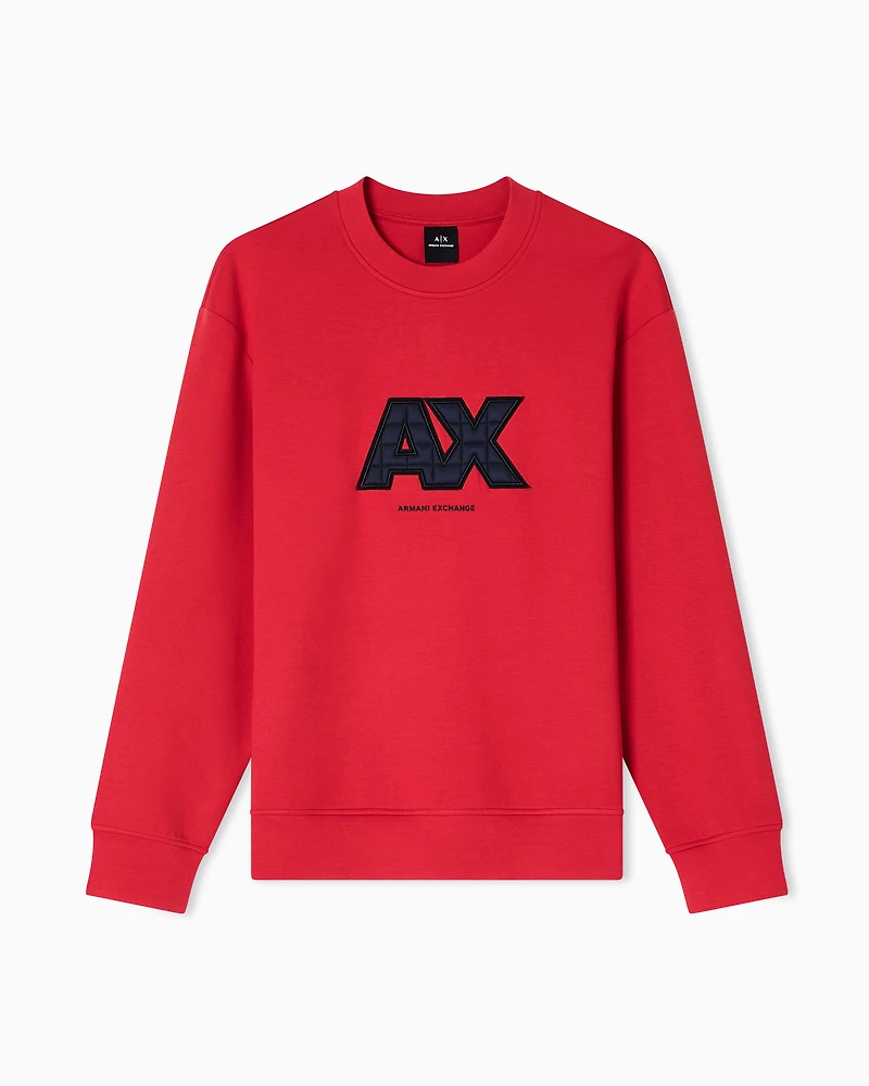 Armani Exchange - Sweatshirt with maxi logo, Man, Red, Size: