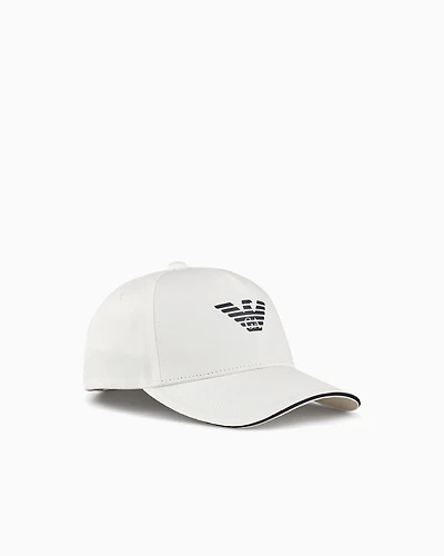 Emporio Armani - Eagle-print baseball cap, Man, White, Size: TU