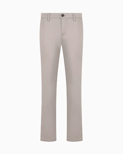 Armani Exchange - Cotton poplin chino trousers, Man, Beige, Size: