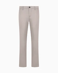 Armani Exchange - Cotton poplin chino trousers, Man, Beige, Size: