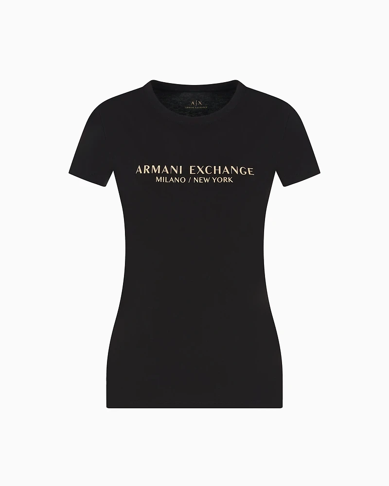 Slim fit T-shirt with Milan New York print