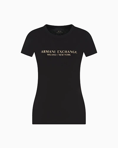 Slim fit T-shirt with Milan New York print