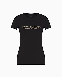 Slim fit T-shirt with Milan New York print