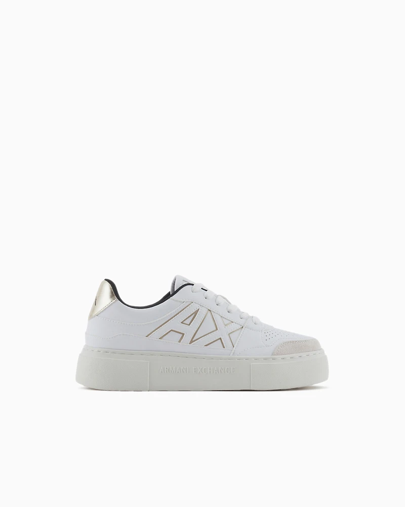 Armani Exchange - Sneakers with logo, Woman, White, Size: