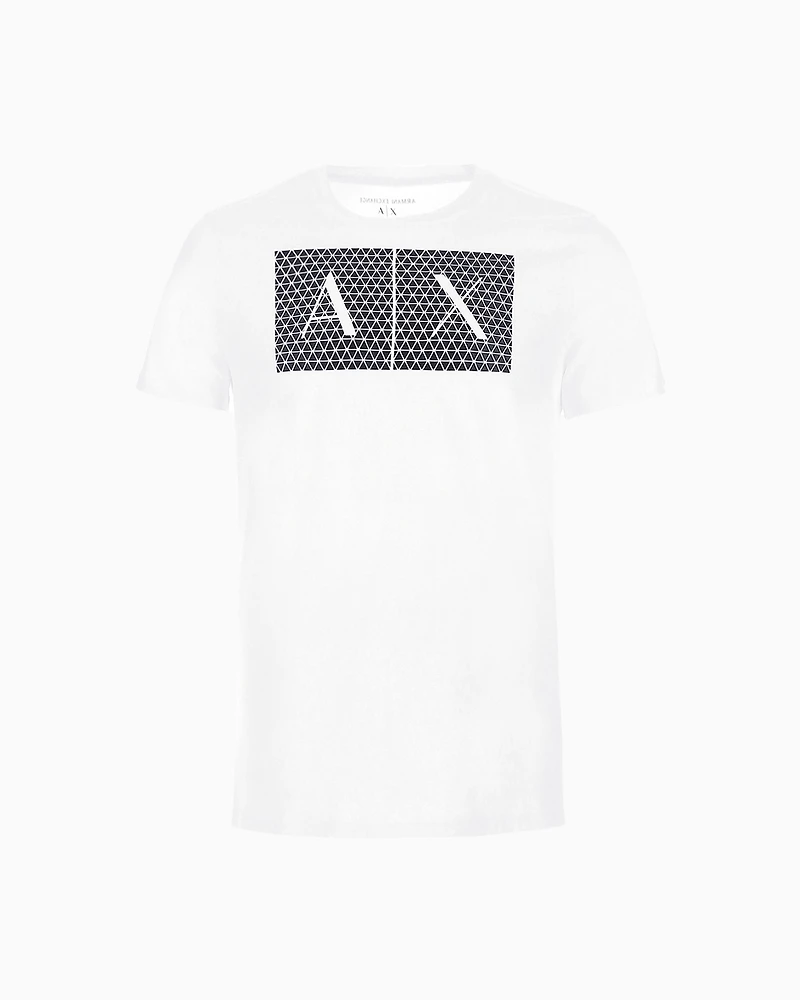 Armani Exchange -  Slim fit jersey T-shirt with logo, Man, White, Size: