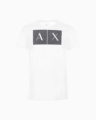 Armani Exchange -  Slim fit jersey T-shirt with logo, Man, White, Size: