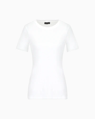Emporio Armani - Pima jersey T-shirt, Woman, White, Size: