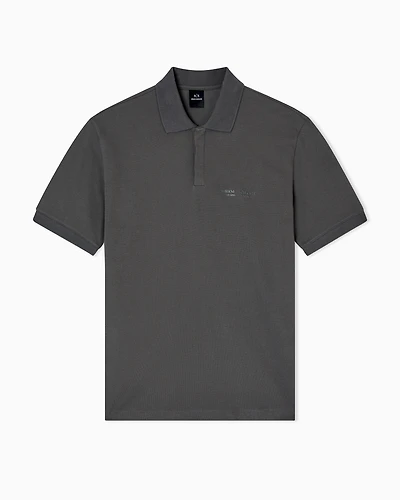 Armani Exchange - Regular fit polo shirt with tone-on-tone logo, Man, Green, Size: